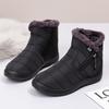 Winter Men's and Women's Cotton Shoes Zipper Low Tube Velvet Round Cotton Boots Waterproof Snow Boots High Top Casual Large Size Shoes