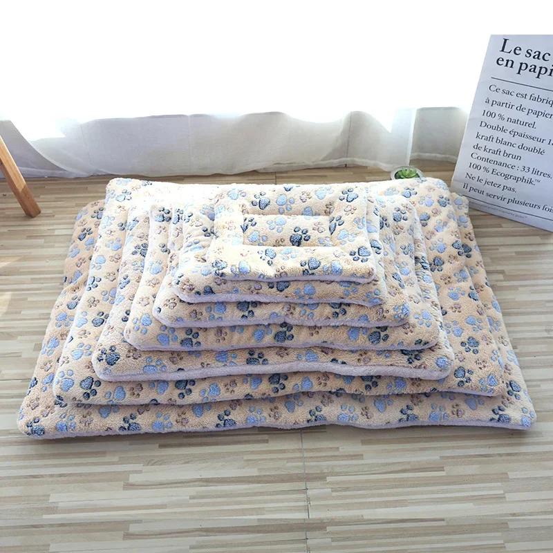 Double-Sided Pet Mat Mats Short Plush Pet Sleeping Bed for Cats Small Dogs Cute Pet Pad Blanket Warm Kitten Cushion Cat Sofa Bed