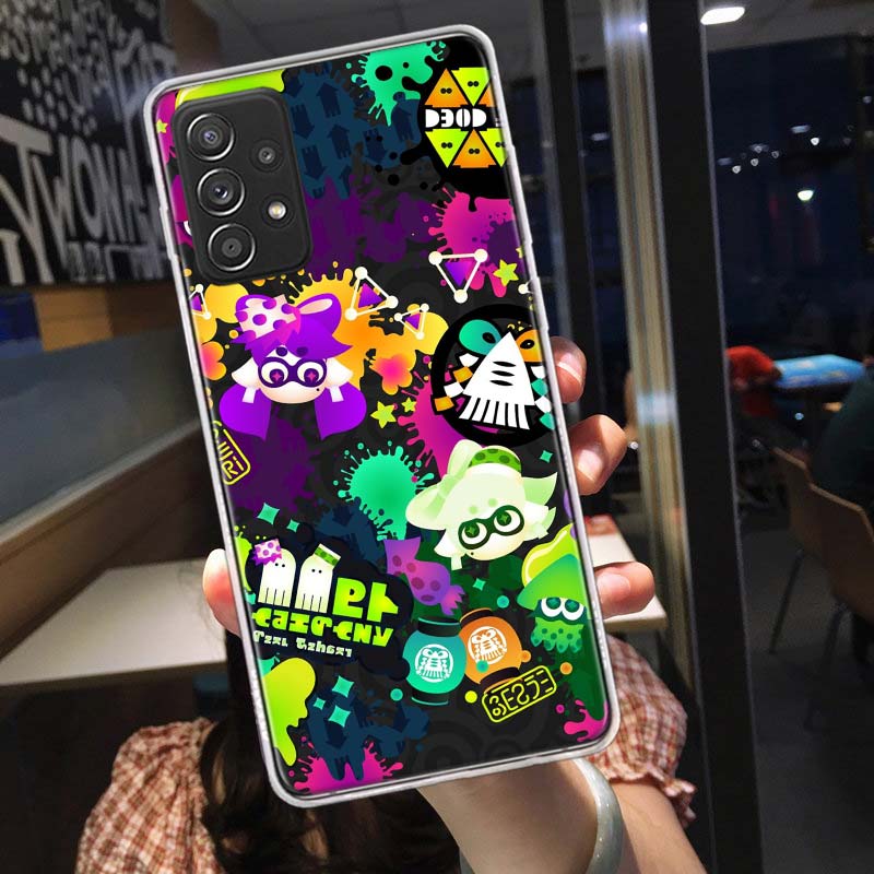 Игровой чехол для телефона S-Splatoons для Samsung A54 A57 A37 A17 A14 A15 A12 A24 A34 A55 A35 A25 A52S A07 A05S A04S A22 A32 A72 Galaxy Нет