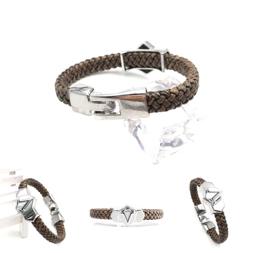 Наруто Аниме Ниндзя Унисекс Сплав Браслет Гальванизированный Дизайн Листа Коллекционный для фанатов Сувенир для путешествий Корпоративный подарок