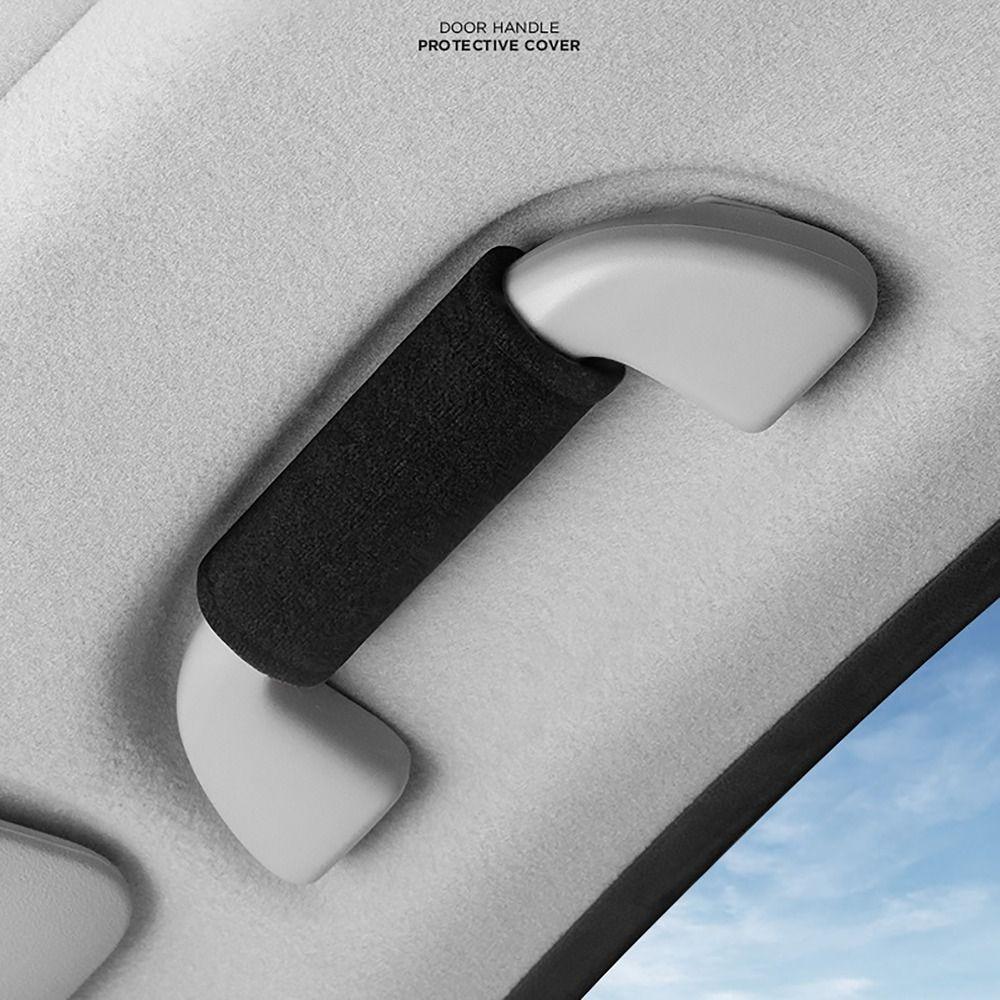 Non-slip Car Roof Armrest Plush Pull Handle Cover Car Handle Protector Interior Supplies