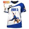 Judo Fans 3D Print Funny T-shirt For Men Fitness Train Loose Round Neck T Shirts Japanese Jiu-Jitsu Fashion Trend  Custom Tee