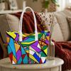 Colorful Geometric Pattern Fashion Large Capacity Casual All-match Daily Tote Bag Handbag for Women