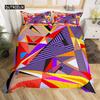 Геометрия Комплект пододеяльника Кинг Синий Белый Черный Треугольный Полосатый Комплект постельного белья Полиэстер Винтажный Ручной Рисунок Жирная Полоса Пододеяльник