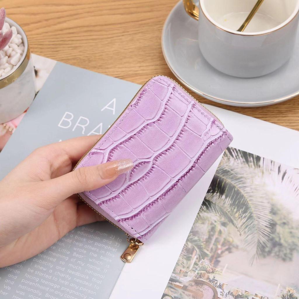 Классический модный женский кожаный кошелек (9 отделений для карт, 2 отделения для наличных) Узор из крокодиловой кожи, легкая, роскошная женская сумка для студентки-леди