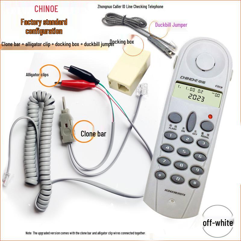 Portable Chino C019 Cable Tester with Three External Line Plugs: Telecom, Netcom, Tietong.