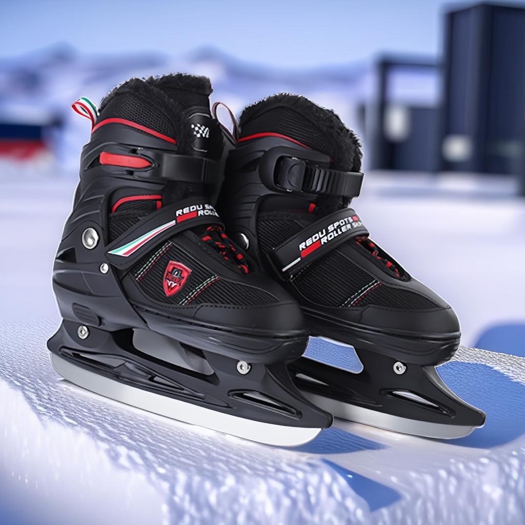 Зимние коньки студенческие бархатные конькобежные туфли