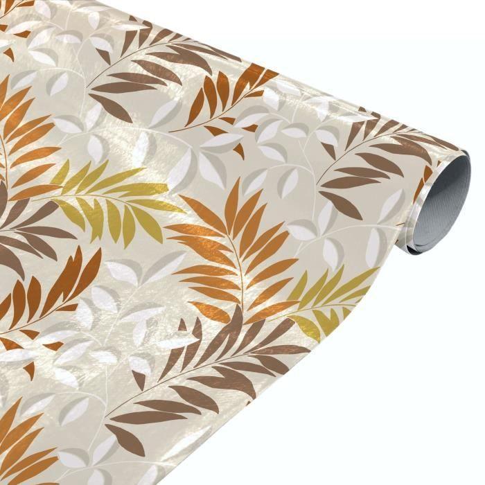 Nappe - Nelida - Beige - PVC - Largeur 140 cm - Longueur personnalisable jusqu'à 20 m