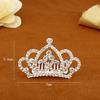 Kids Mini Crowns Hair Jewelry Coloful Shining Crystal Hair Combs Small Tiaras Girls Birthday Party Princess Hair Ornaments