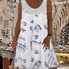 Кружевное лоскутное принтованное платье без рукавов свободного покроя летнее платье повседневная свободная ночная рубашка женская пижама