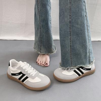 Женская обувь Dexun весна 2025 года, новые легкие повседневные универсальные спортивные туфли с круглым носком, белые туфли, обувь для скейтбординга