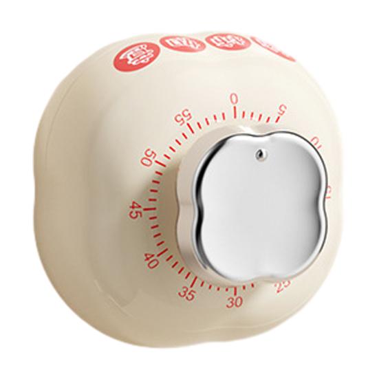 Persimmon Shape Mechanical Kitchen Timer with Magnetic Back Cute Cooking Reminder for Baking Boiling 60-Minute Countdown Loud Ringing Timer