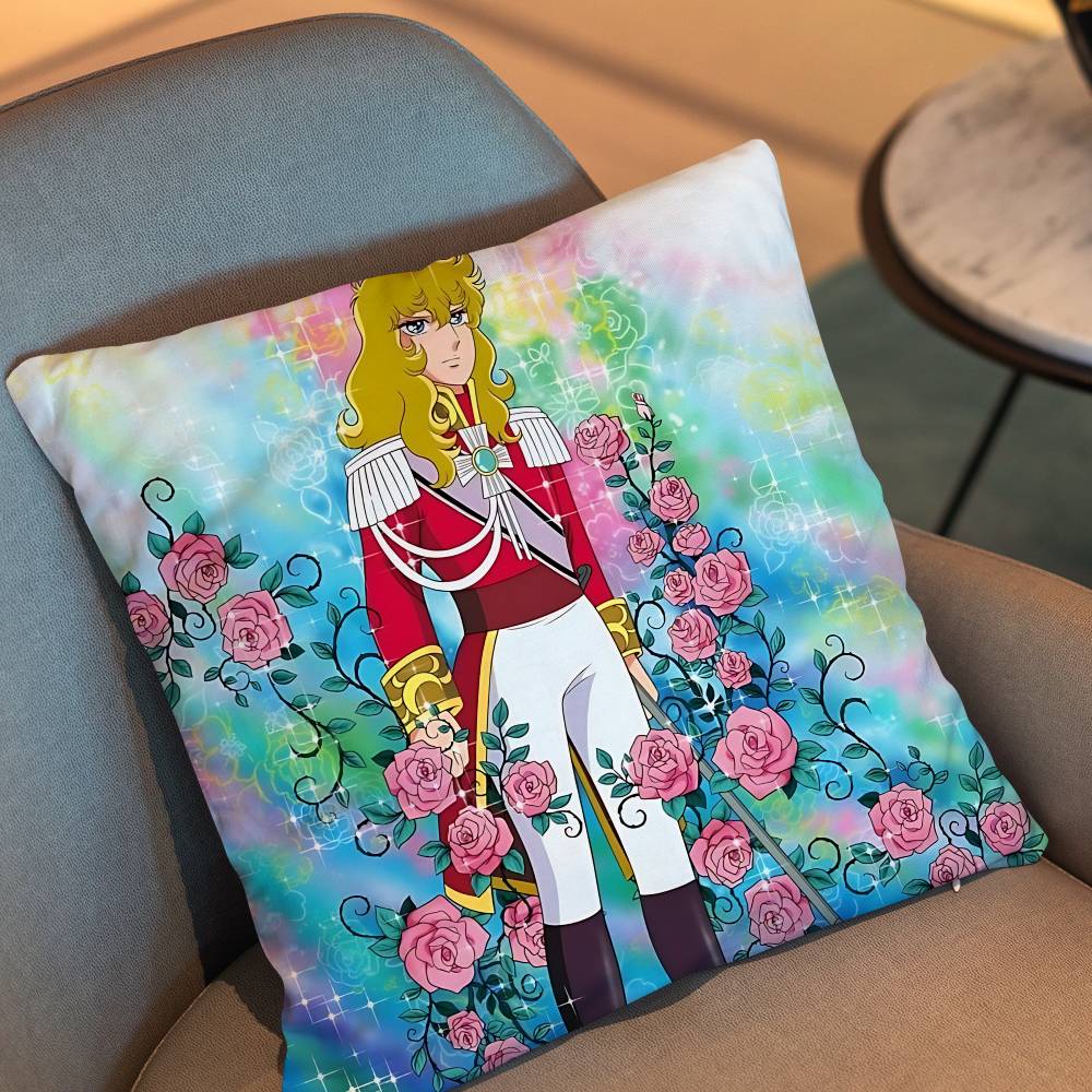 Lady Oscar Rose Of Versailles Pillow Case Pillow Case Living Room Sofa Cushion Cover Suitable For Home Bedroom Room Decoration