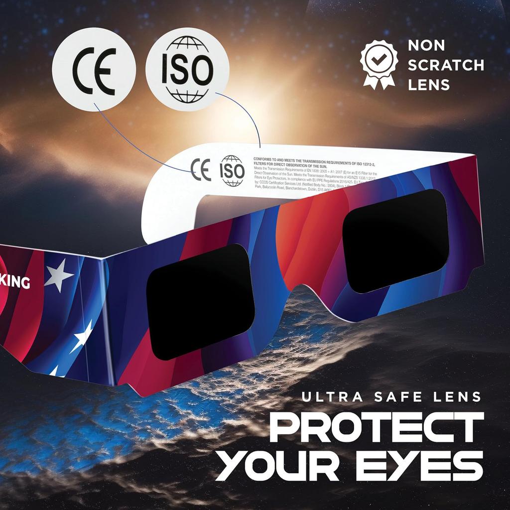 Solar Glasses Approved 2024, 5 Pack And Certified Solar Observation Glasses, Safe Shades For Direct Sun Viewing