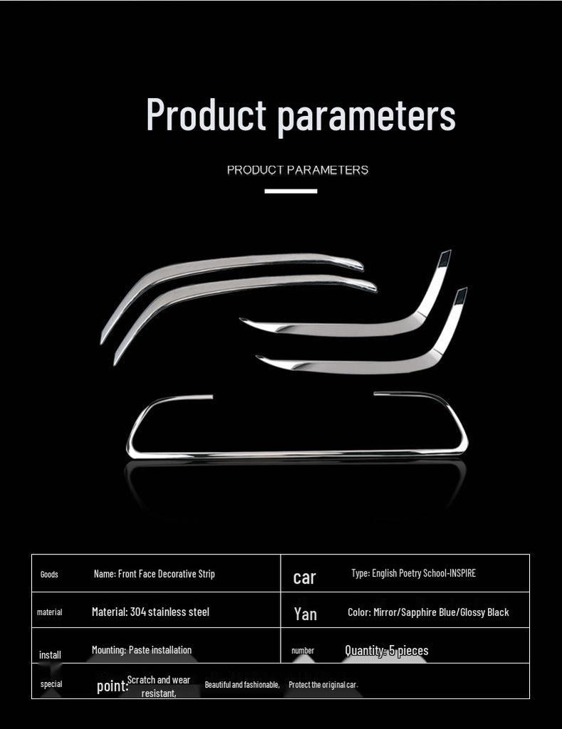 Inspire English Poetry School Front Lip Bumper Guard - Fits 22 Models, Not Compatible with Specialty Designs.