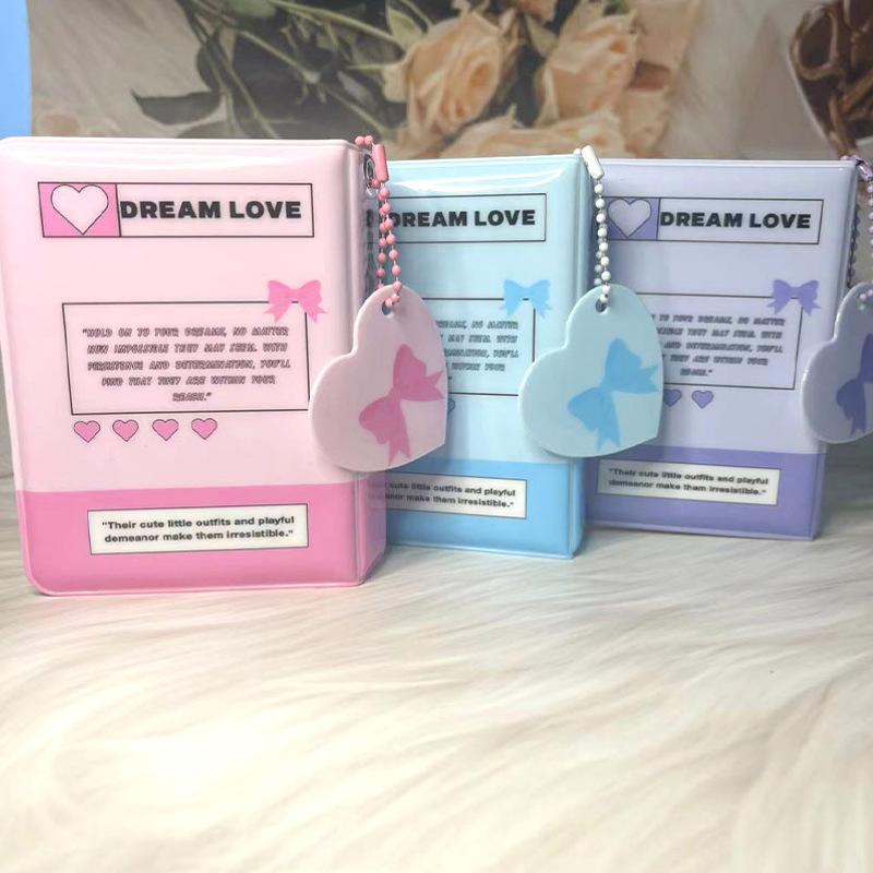 Letter Print 3 Inch Kpop Binder Round Hollow Photocard Holder Show Up Now Ins Photo Album Idol Cards Collect Book 40 Pocket