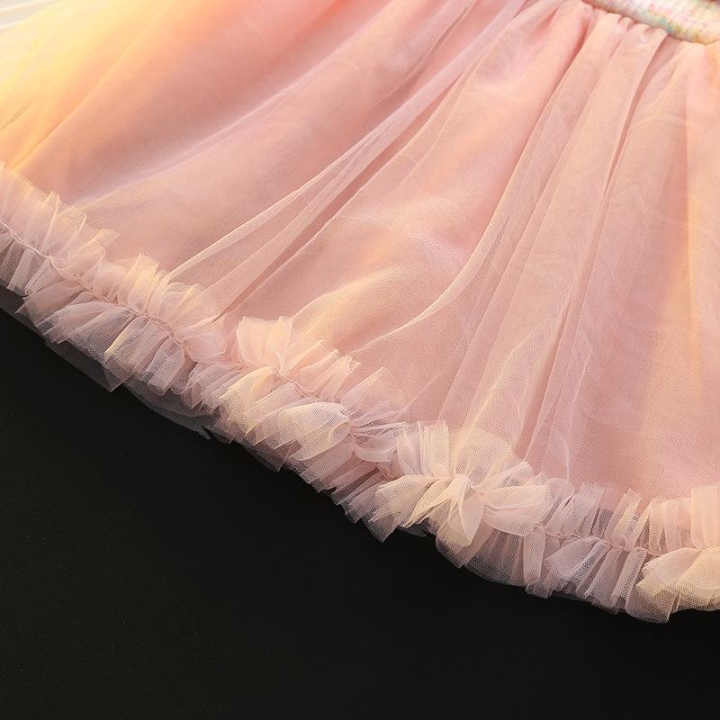 New Girls' Long Sleeved Princess Skirt Sweet Gauze Skirt For Baby Girls Children's Clothing Spring Autumn