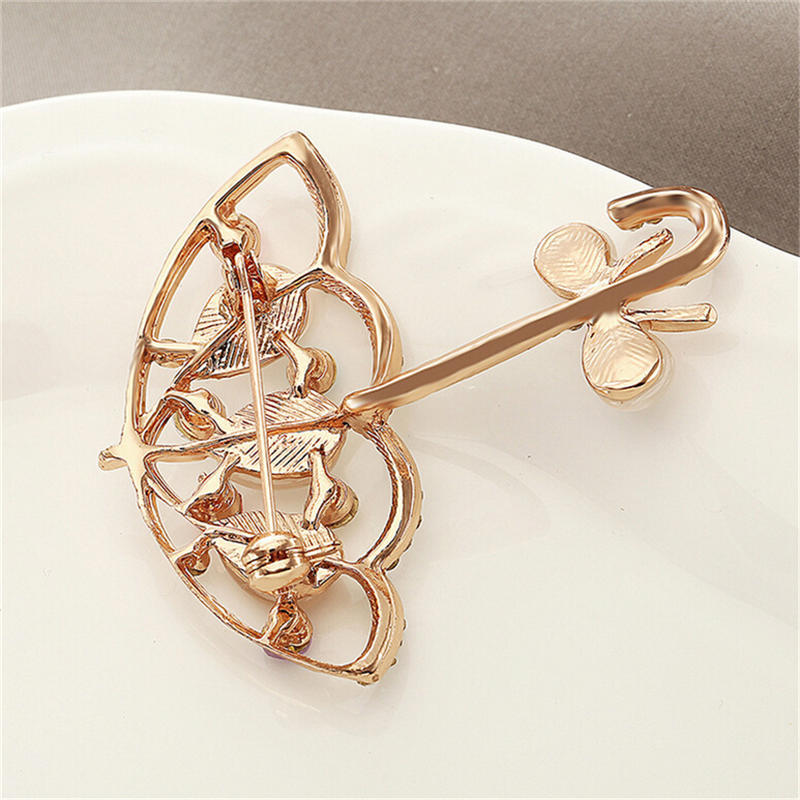 Брошь-зонтик с опалом и горным хрусталем, милые броши в корейском стиле для женщин