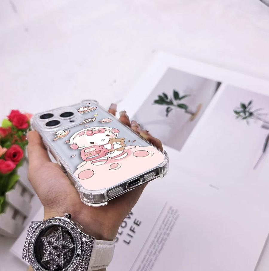 Чехол KT Cat для iPhone (iPhone 15/14/13/12/11 Pro) - Милый, Ударопрочный, Хит продаж.