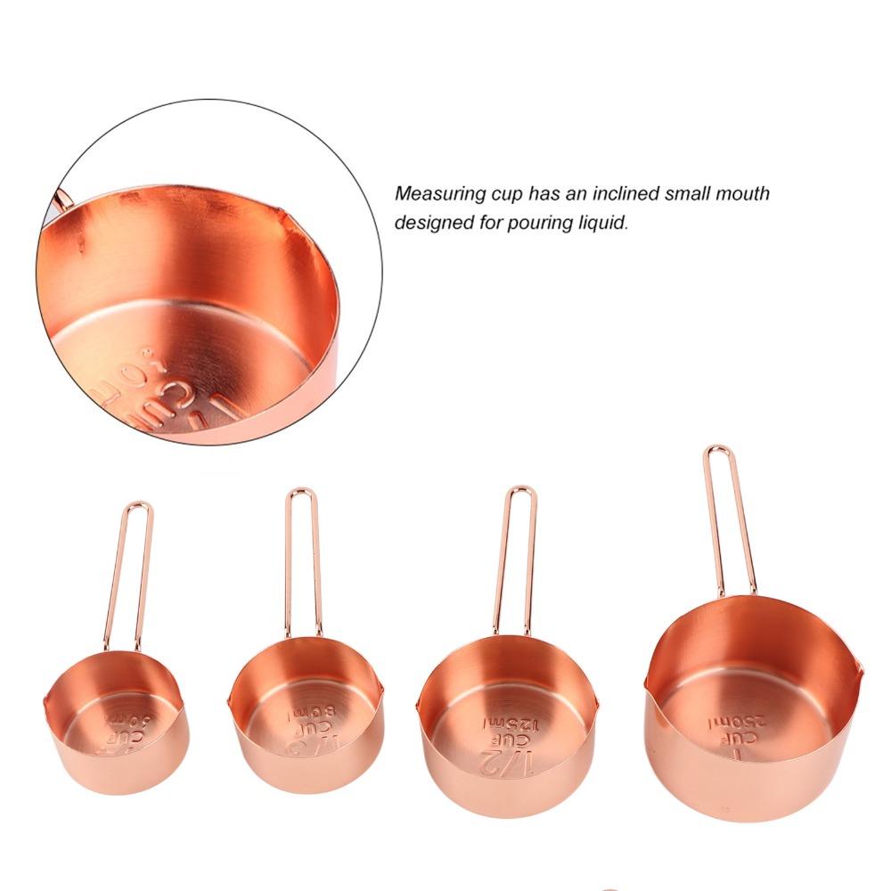 Stainless Steel Measuring Spoons Set Rose Gold Gold Baking Measuring Set Dry Ingredients