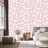 Wallpaper Flowers white, powder pink and cream for the living room and bedroom 50x1000