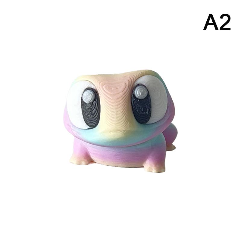 Напечатанная на 3D-принтере многосуставная лягушка мультяшная кладбищенская лягушка подвижная большеглазая лягушка декор статуэтка украшение для рабочего стола мини-подарок