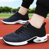 Мужская весенняя спортивная обувь - Большой размер, Flyknit, Воздушная подушка, Амортизация, Дышащая сетка, Мягкая подошва, Удобные кроссовки для бега