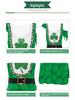 Clover St. Patrick's Day Irregular Sleeve Dress with Digital Print Skirt for Women