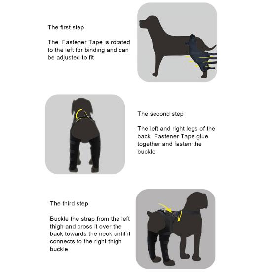 Фиксатор колена для собак при разрыве передней крестообразной связки задней ноги, регулируемая двойная поддержка задней ноги при вывихе связок надколенника, травмах, остеоартрите