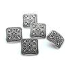 10 шт. геометрические квадратные старинные серебряные цветочные металлические пуговицы для одежды джинсов шитья своими руками декоративные поделки