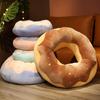 Plush Chocolate Donut Cushion Christmas Stuffed Donuts Pillow Decorative Sofa Seat Decor Xmas Cushions