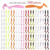 100Pcs Fishing Lures 4cm Soft Bait Artificial Silicone Wobbler Worm Moggot Grub Lure Sea Swimbait Pike Carp Accessories