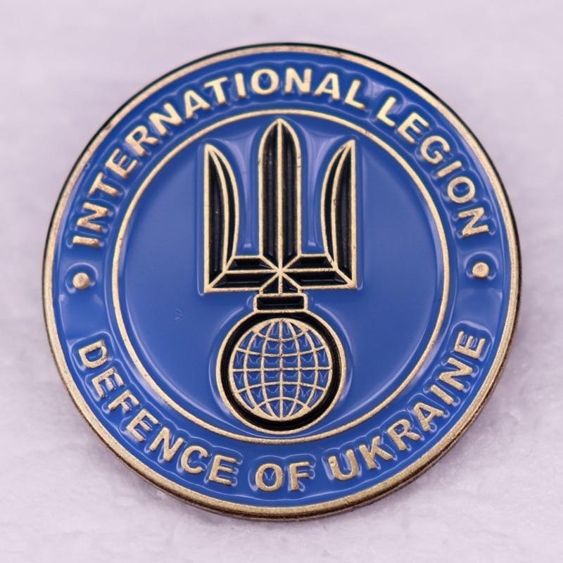 Броши Армии Легиона Обороны Украины Эмалированный Значок Значок Значки на Лацкан Из Твердого Металлического Сплава Украшения Бижутерия