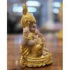 1 Piece PolyResin Gold Color Premium Decorative Lord Ganesha Statue & Idols for Home, Office, and Pooja, for Festivals, Weddings