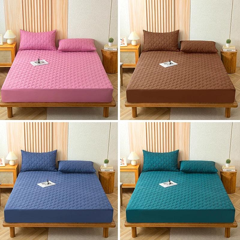 Водонепроницаемая простыня, утолщенный наматрасник, защита от пятен, плед, покрывало на кровать, вентилируемые покрывала для двуспальной кровати для дома(НЕТ наволочки)