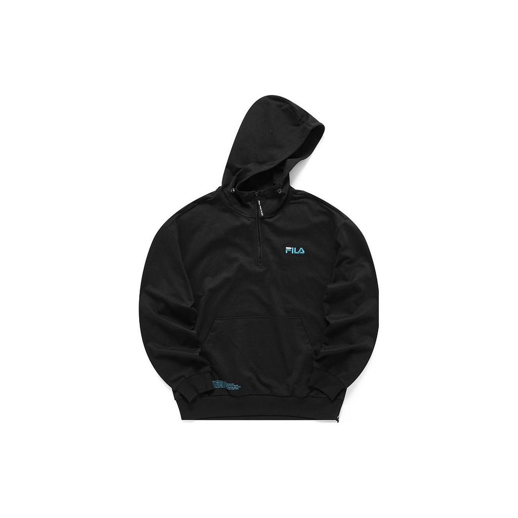 Fila Серия X FUSION Логотип бренда Свободная вязаная толстовка Мужские толстовки Черный T11M133204A-BK