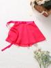 Girls Ballet Dance Basic Classic Chiffon Mini Wrap Over Skirt with Tie Waist Dancewear Costume