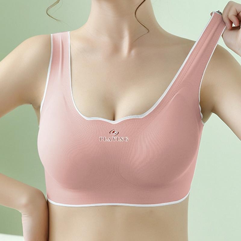 Женский бюстгальтер для сна, удобный бюстгальтер в сборе, кружевной спортивный жилет без стального кольца, нижнее белье большого размера