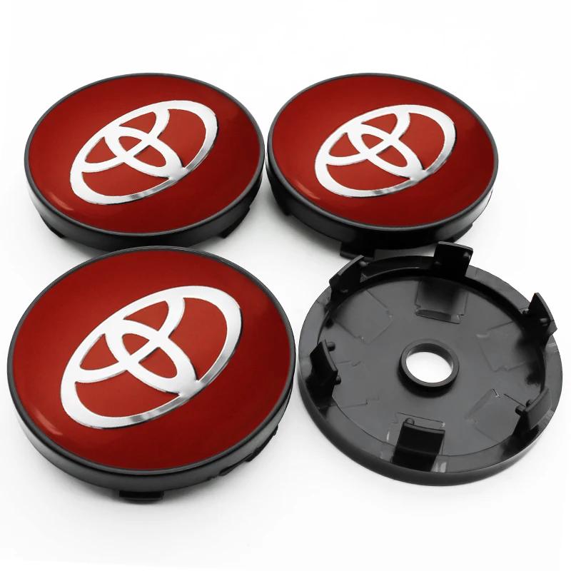 4Pcs 56mm 60mm 62mm 57mm Car Wheel Center Hub Cap Stickers Accessory For Toyota Rav4 Yaris Avensis Corolla Camry crown Rim Cover