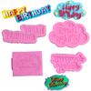 Happy Birthday English Alphabet Fondant Silicone Mold Alphabet Cake Decoration Mold Chocolate Mold