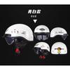 DOT Certified Half Face Motorcycle Helmet Adults ABS Material Commute Retro Style With Clear Or Smoke Visor