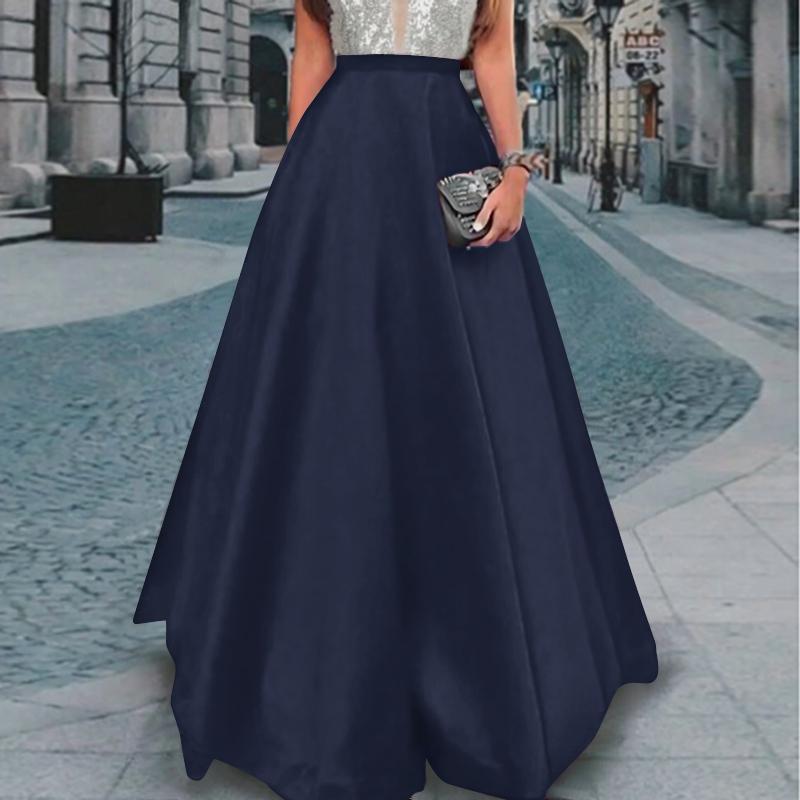 ZANZEA Женские повседневные эластичные юбки свободного покроя с высокой талией