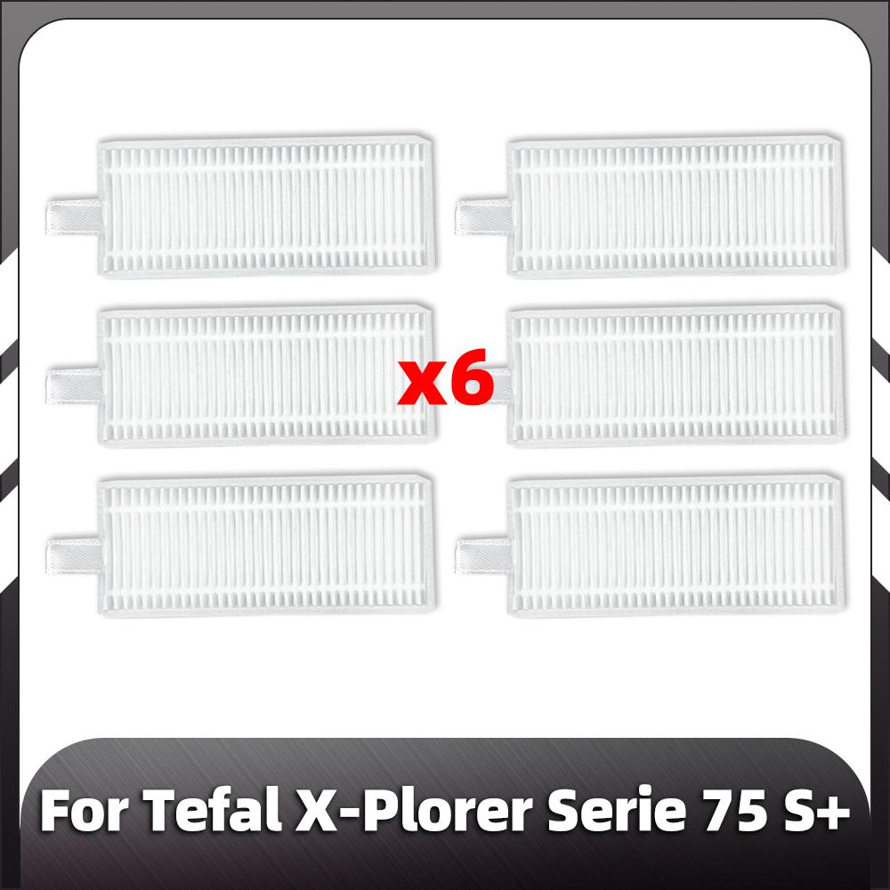 Совместимо с Tefal X-Plorer Serie 75 S+ Сменная основная боковая щетка Фильтр HEPA Насадки для швабры Пылесборник Запасные части Аксессуары