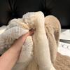 Шарф из натурального меха кролика Рекс Корейская версия Простой меховой плетеный шарф Мао Мао Двусторонний Плюшевый Теплый Утолщенный Меховой Воротник Детский