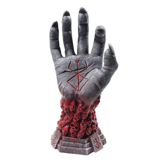 Berserk Resin Devil Hand Sculpture Heart Комплект ожерелий Реалистичный Череп Руна