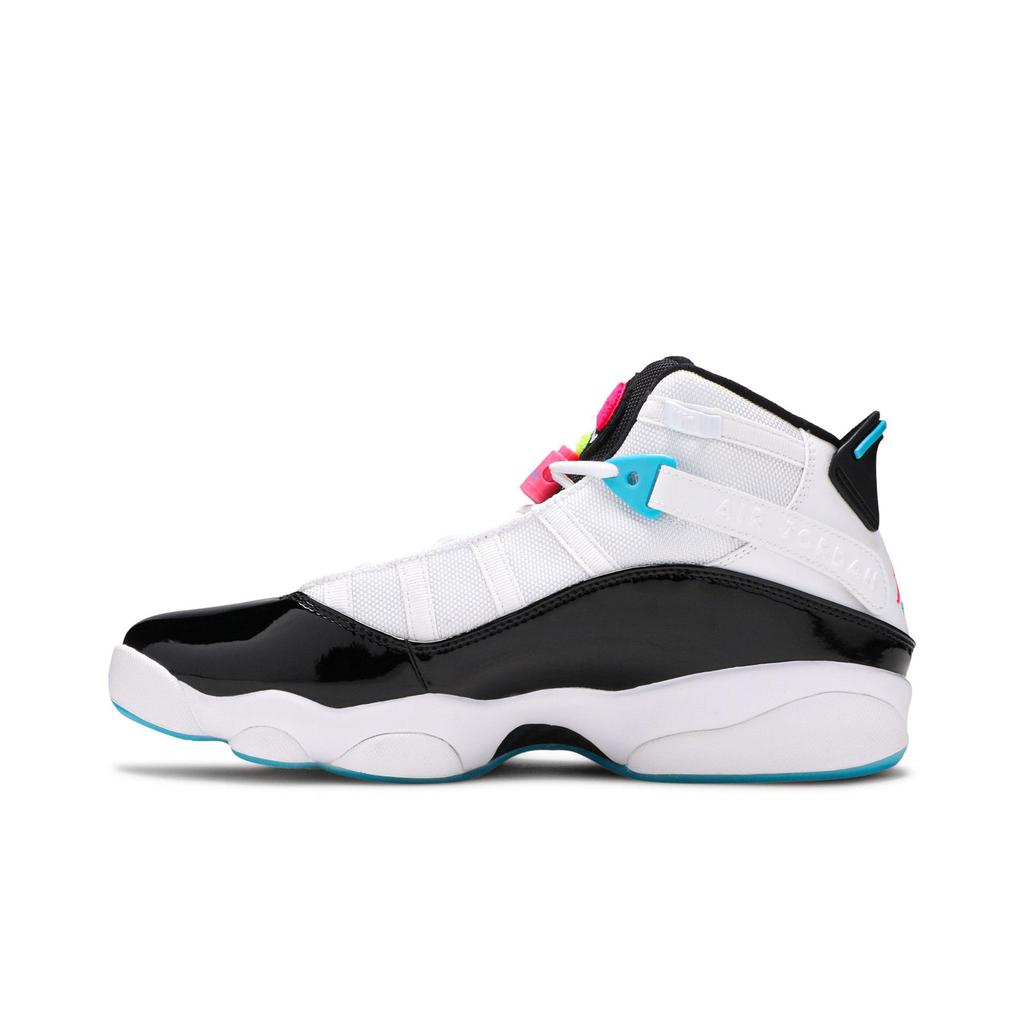 Air Jordan 6 Rings 'South Beach' (Unisex) White / Hyper Pink-Light Blue Fury-Black Vintage Basketball Shoes CK0017 100
