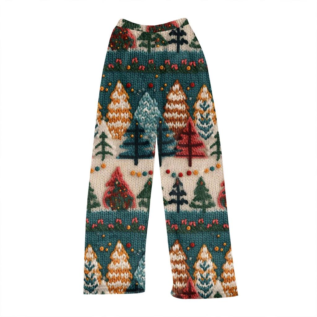 Женские зимние клетчатые брюки, длинные брюки, спортивные брюки