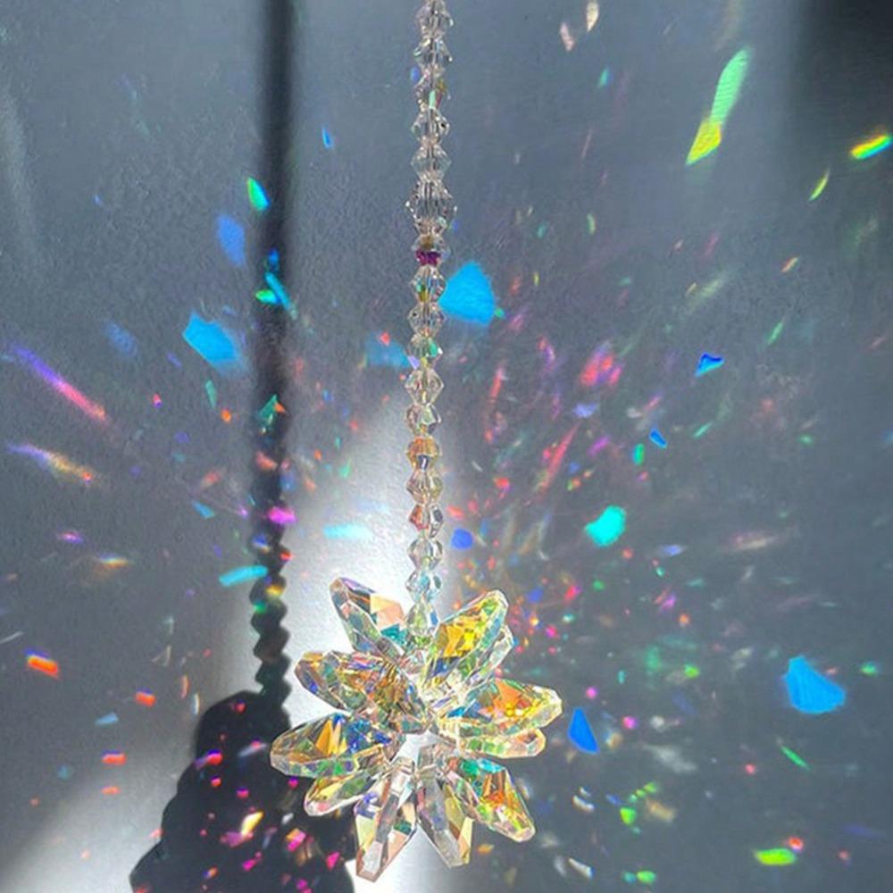 High Quality Exquisite Wings Prism Pendant Metal Crystal Hanging Decor Sun Catcher Garden