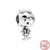 925 Silver Animal Character Love Series Clip Beads Pendant Fit Original  Charm Accessories Bracelet for Women DIY Jewelry