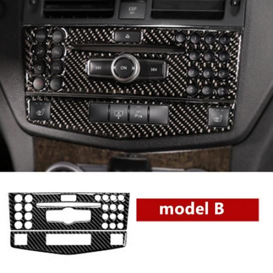 Центральная консоль кондиционера, компакт-диск, накладка на панель, 2 шт. для Mercedes Benz C class W204 C200 C260 C300 C180 2007-10 Carbon